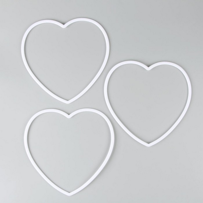 Основа для творчества и декора «Сердце» набор 3 шт., размер 1 шт. — 25 × 25 × 0,73 см
