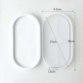 Форма силиконовая универсальная «Овал», размер изделия 9,2 × 17,6 × 1,4 см