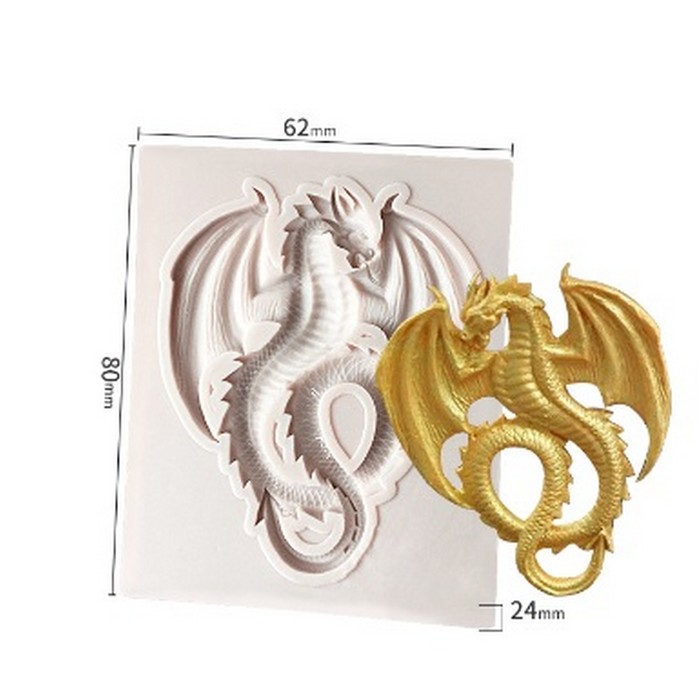 Форма силиконовая универсальная «Летающий дракон», размер изделия 6,7 × 5,2 × 4 см
