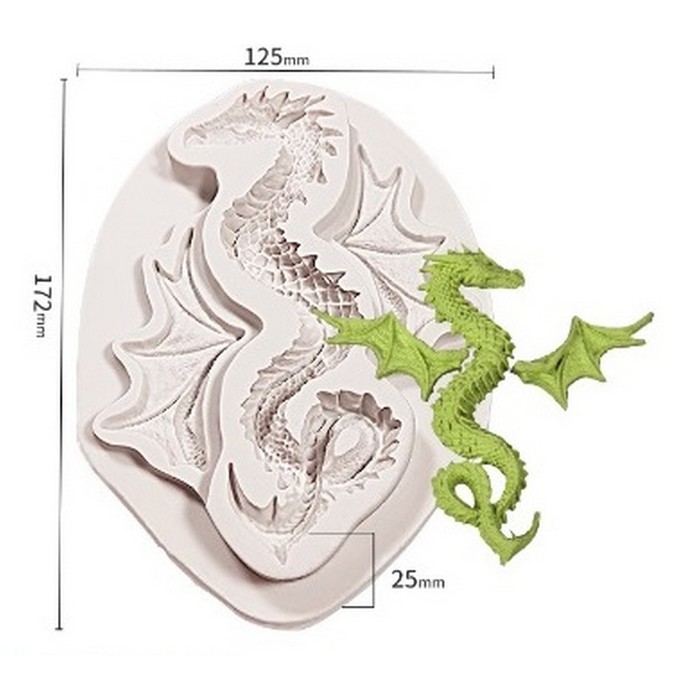 Форма силиконовая универсальная «Большой дракон», 15,2 × 5,2 × 1,5 см - Фото 1