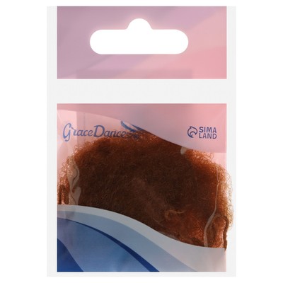 Сетка для волос Grace Dance, паутинка, 30 см, цвет кофейный