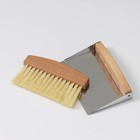 Набор для уборки: совок и щётка, 16×10,5×4 см, 16×4×1,6 см, 30 пучков, натуральный волос - фото 10991723