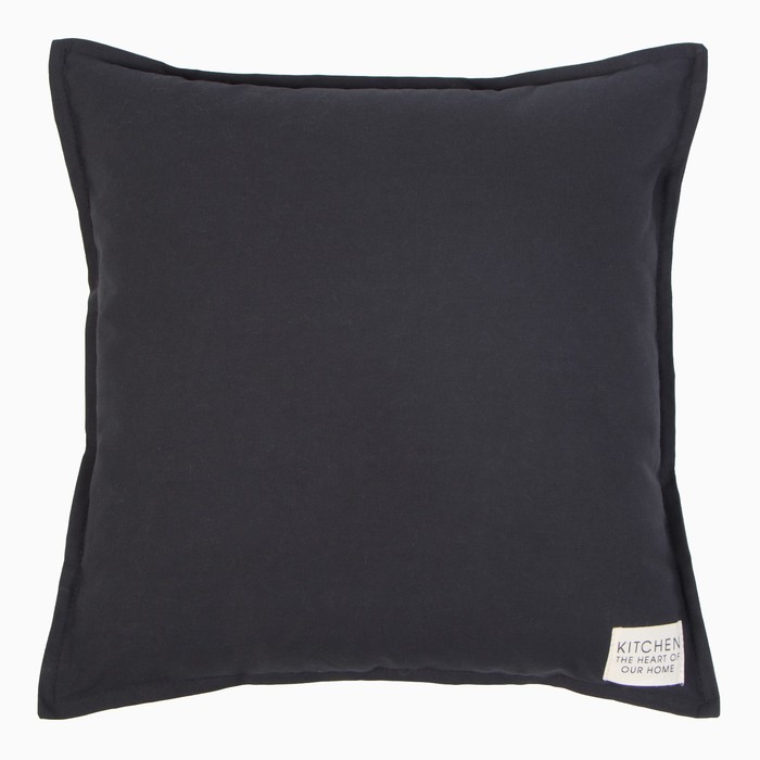 Подушка Этель, 45х45+1 см, цвет чёрный, 100% хлопок - Фото 1