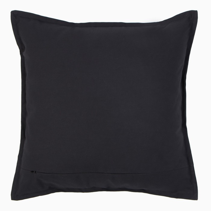 Подушка Этель, 45х45+1 см, цвет чёрный, 100% хлопок - фото 1906372484