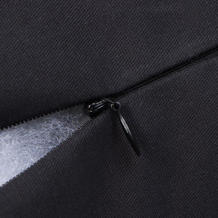 Подушка Этель, 45х45+1 см, цвет чёрный, 100% хлопок - фото 1906372485