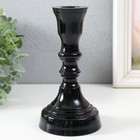 Стеклянный подсвечник на 1 свечу «Чёрный глянец», 16.5×8.5 см - Фото 3