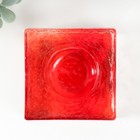 Подсвечник "КВАДРАТ" 3х8 см КРАСНЫЙ - фото 25479569