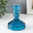 Подсвечник "КРИСТОФФ-3" ЛАЗУРНЫЙ 10,5х8,5 см 9894671