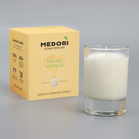Ароматическая свеча в стакане MEDORI Melon Vanilla, дыня и ваниль