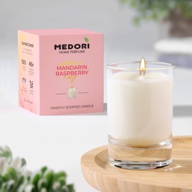 Свеча ароматическая в стакане MEDORI "Mandarin Raspberry", мандарин и малина