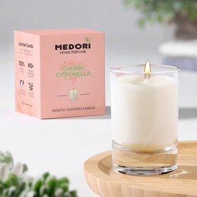 Свеча ароматическая в стакане MEDORI "Cherry Citronella", вишня и цитронелла