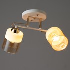 Люстра "Аделла" 2хЕ27 40Вт бело-золотой 40х19х24 см BayerLux - фото 24428006