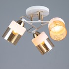 Люстра "Аделла" 3хЕ27 40Вт бело-золотой 44х44х24 см BayerLux - фото 22712474