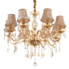 Люстра "Палермо" 8хЕ14 25Вт коньяк 72х72х60-90 см BayerLux - фото 22712600