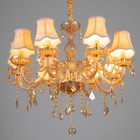 Люстра "Палермо" 8хЕ14 25Вт коньяк 72х72х60-90 см BayerLux - фото 22712601