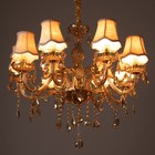 Люстра "Палермо" 8хЕ14 25Вт коньяк 72х72х60-90 см BayerLux - фото 22712602