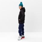 Ветровка детская с капюшоном MINAKU, чёрная, рост 104 см 9836680