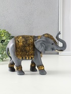 Фигура полистоун «Слон», под серебро, 20×28 см 9918734