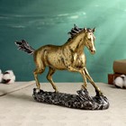 Фигура "Бегущий конь" золото, 34х22см - фото 3136314