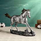 Фигура "Бегущий конь" серебро, 34х22см - фото 10975741