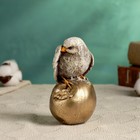Фигура "Птичка на золотом яблоке" 8,5х12см - фото 320059907