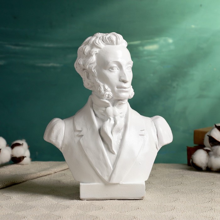 Бюст «Пушкина А.С.», белый, 21×25 см - Фото 1