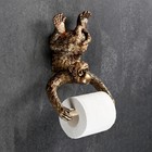 Держатель для туалетной бумаги "Обезьянка" бронза, 24х18см - фото 10975868