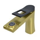 Смеситель для раковины Bronze de Luxe ELEMENT EL02XGB, излив 130 мм, латунь, золото/черный   1004280 - Фото 3
