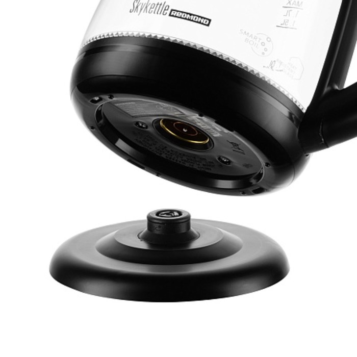 Чайник электрический REDMOND SkyKettle RK-G233S, стекло, 1.7 л, 2200 Вт, чёрный - фото 51342057