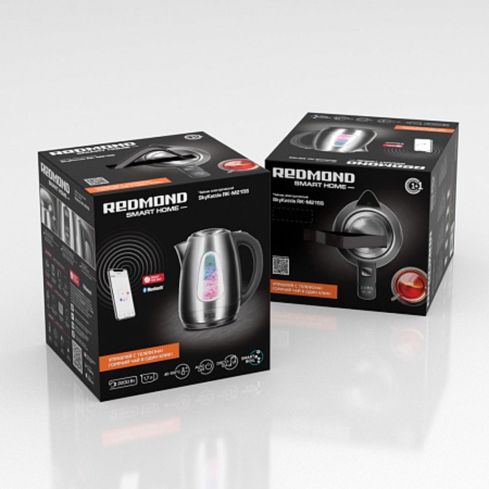 Чайник электрический REDMOND SkyKettle RK-M215S, металл, 1.7 л, 2200 Вт, серебристый - фото 51342064
