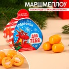 Маршмеллоу в шоколаде «Подарочек для тебя», вкус: апельсин, 50 г. - фото 4683678