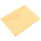 Папка-конверт на кнопке А4 180 мкм Calligrata Pastel, полупрозрачная, жёлтая ваниль - Фото 2