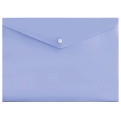 Папка-конверт на кнопке А4 180 мкм Calligrata Pastel, полупрозрачная, светлая лаванда