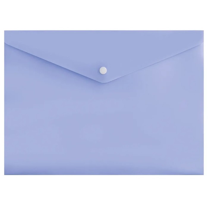 Папка-конверт на кнопке А4 180 мкм Calligrata Pastel, полупрозрачная, светлая лаванда - Фото 1