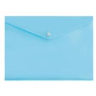 Папка-конверт на кнопке А4, 180 мкм, Calligrata Pastel, полупрозрачная, бледно-васильковый - Фото 2
