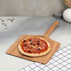 Доска для подачи Adelica «Лопата для пиццы», рабочая часть 30×30 см, ручка 24,5 см, дуб - фото 4630806