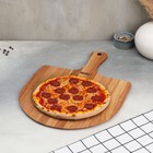 Доска для подачи Adelica «Лопата для пиццы», рабочая часть 30×29 см, ручка 13 см, дуб - фото 4630811