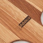 Доска для подачи Adelica «Лопата для пиццы», рабочая часть 30×29 см, ручка 13 см, дуб - фото 4630814