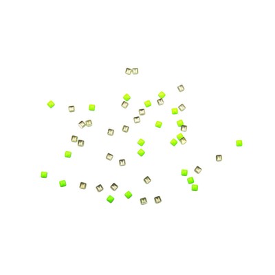 Стразы металлические квадратные POLE, 2х2, неоновый зелёный, 50 шт
