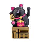 Сувенир кот пластик "Манэки-нэко с мешком богатства" 6 х 7 х 13 см, чёрный - Фото 6