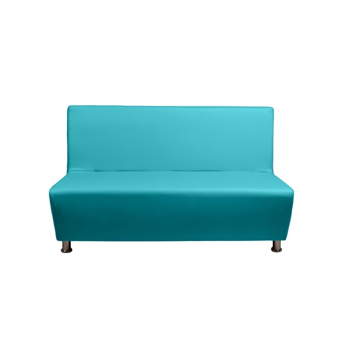 Диван офисный «Рон», без подлокотников, экокожа, 1350×740×830 мм, цвет бирюзовый - Фото 1