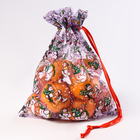 Мешок подарочный «Снеговики с ёлками», р. 25 × 32 см, органза - фото 11072509