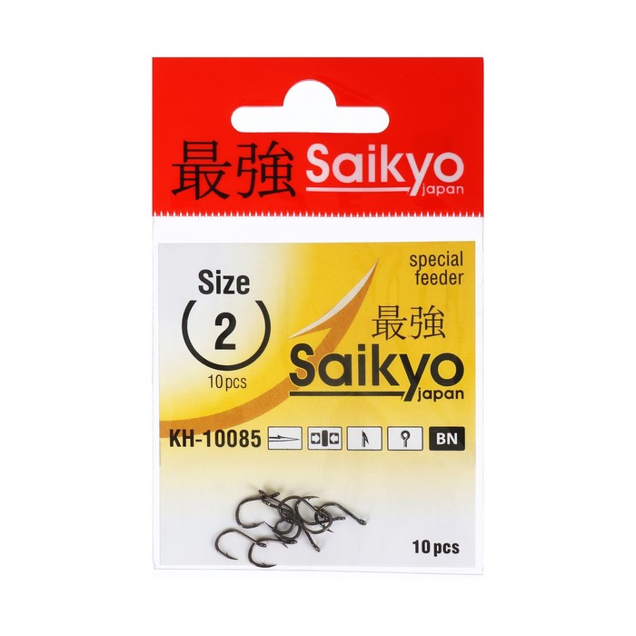Крючки Saikyo KH-10085 Special Feeder BN № 2, 10 шт - Фото 1
