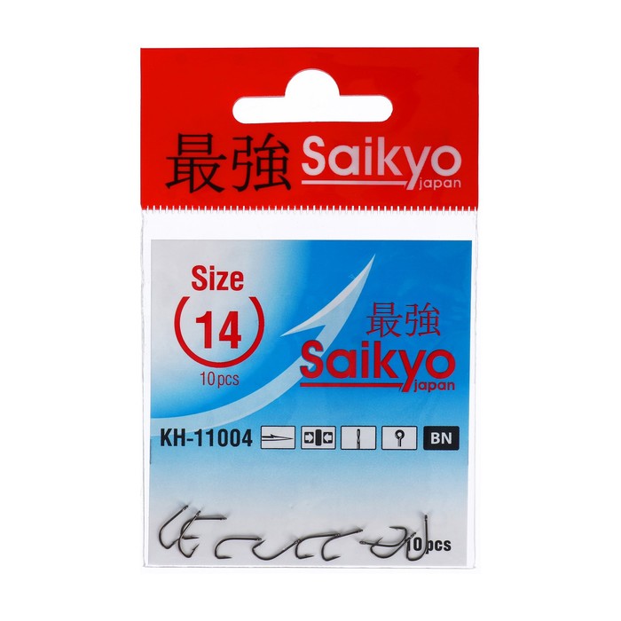 Крючки Saikyo KH-11004 Crystal BN  № 14, 10 шт