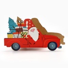 Органайзер для бутылок "Дед мороз в машине" - фото 7671784
