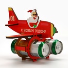 Органайзер для бутылок "Дед мороз в самолете" - фото 7671796