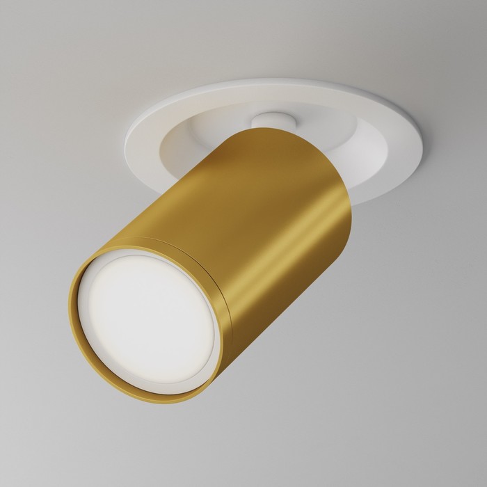 Светильник потолочный Technical C048CL-U-1WMG, 1хGU10, 10Вт, 5,2х5,2х12,3 см, цвет белый и матовое золото