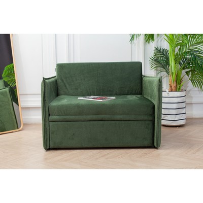 Диван-кровать «Марсель», механизм выкатной, велюр, цвет зелёный
