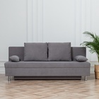 Диван - кровать раскладной «Токио», с ящиком для белья, механизм еврокнижка, спальное место 1350×1870 мм, велюр, цвет серый - Фото 8