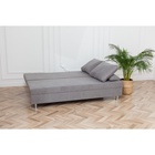 Диван - кровать раскладной «Токио», с ящиком для белья, механизм еврокнижка, спальное место 1350×1870 мм, велюр, цвет серый - Фото 9